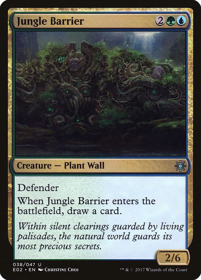 Jungle Barrier 38 card from Explorers of Ixalan