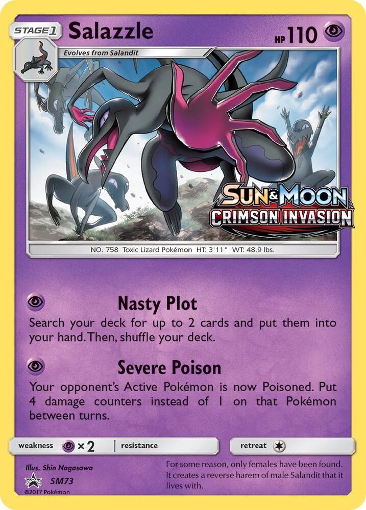 Salazzle (Prerelease) SM73 card from SM Promos