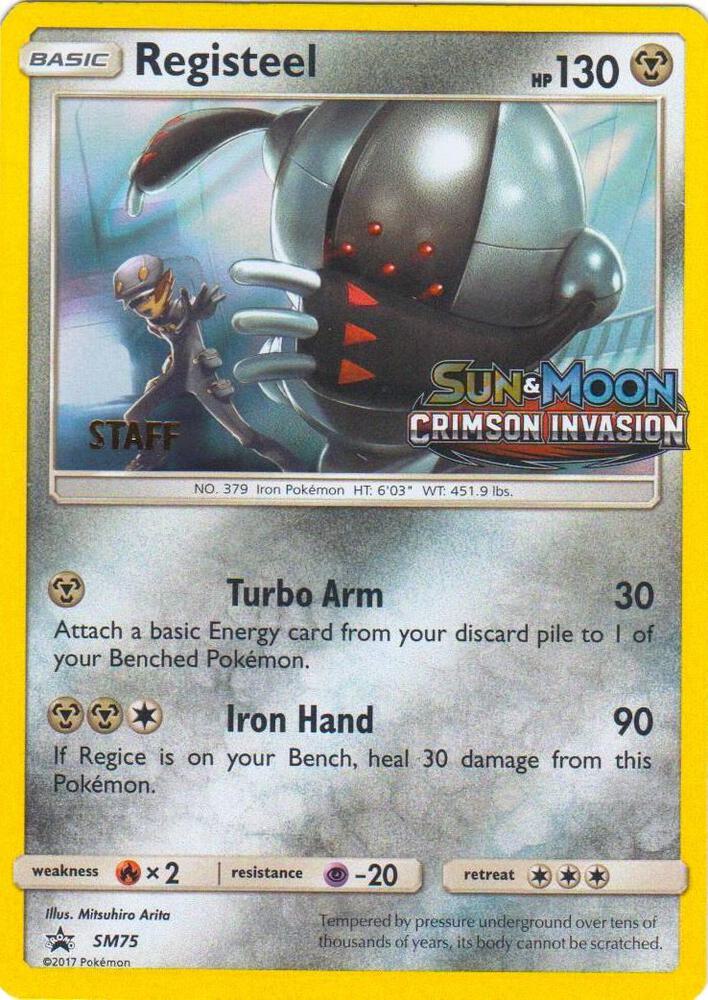 Registeel (Prerelease) [Staff] SM75 card from SM Promos