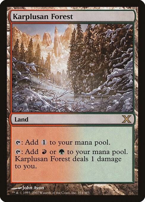 Karplusan Forest 354 card from 10th Edition