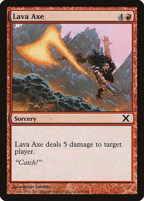 Lava Axe 215 card from 10th Edition