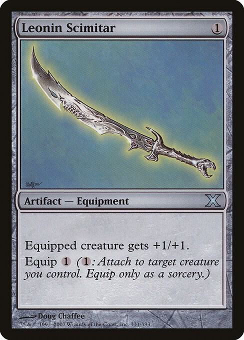 Leonin Scimitar 331 card from 10th Edition