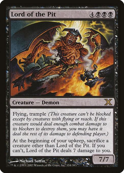 Lord of the Pit 154 card from 10th Edition