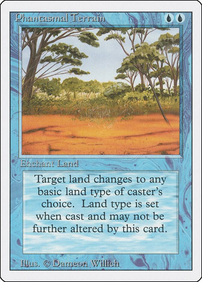 Phantasmal Terrain card from Revised Edition
