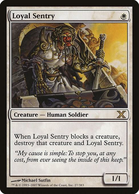 Loyal Sentry 27 card from 10th Edition