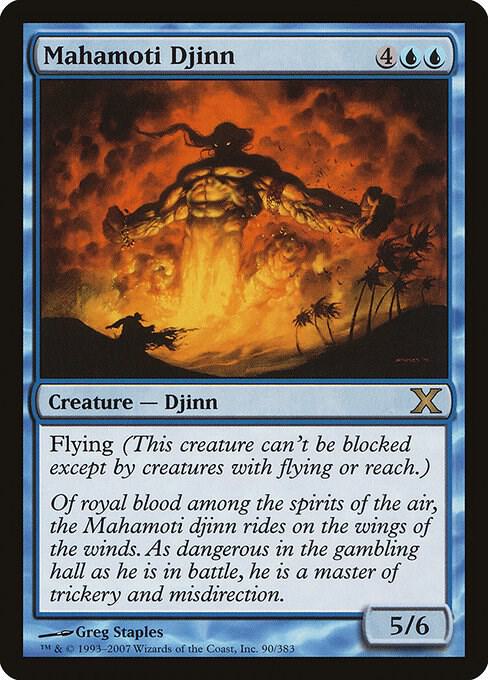 Mahamoti Djinn 90 card from 10th Edition