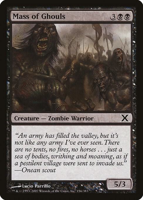 Mass of Ghouls 156 card from 10th Edition