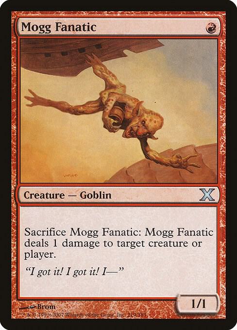 Mogg Fanatic 219 card from 10th Edition