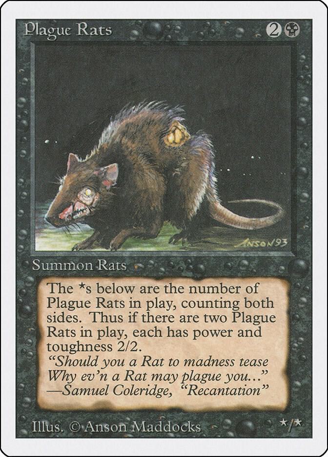 Plague Rats card from Revised Edition