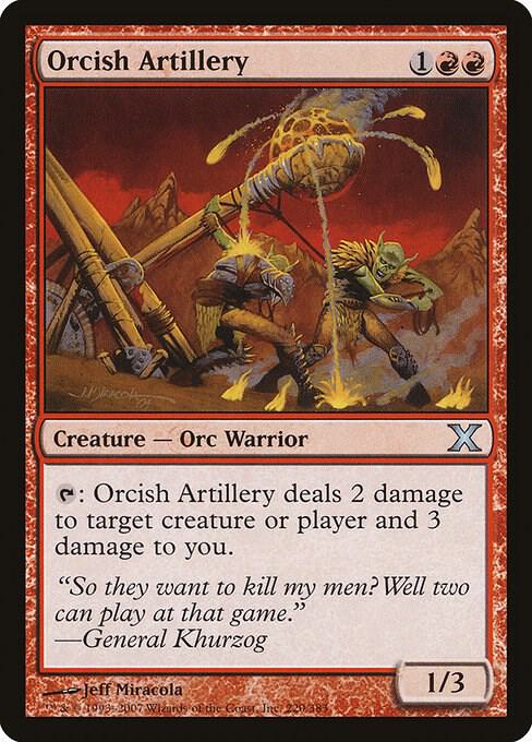 Orcish Artillery 220 card from 10th Edition