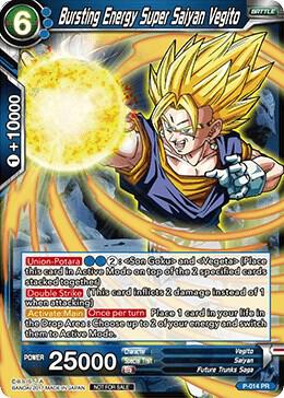 Bursting Energy Super Saiyan Vegito (Non-Foil Version) P-014 card from Promotion Cards