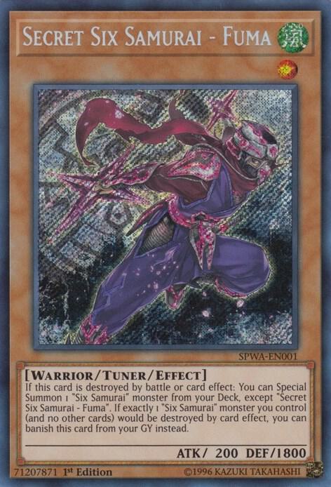 Secret Six Samurai - Fuma SPWA-EN001 card from Spirit Warriors