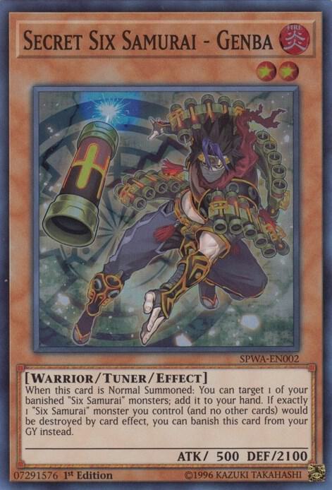 Secret Six Samurai - Genba SPWA-EN002 card from Spirit Warriors