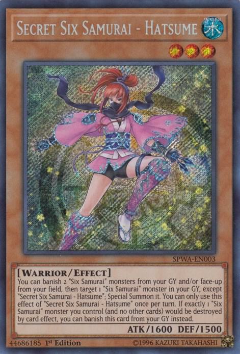 Secret Six Samurai - Hatsume SPWA-EN003 card from Spirit Warriors