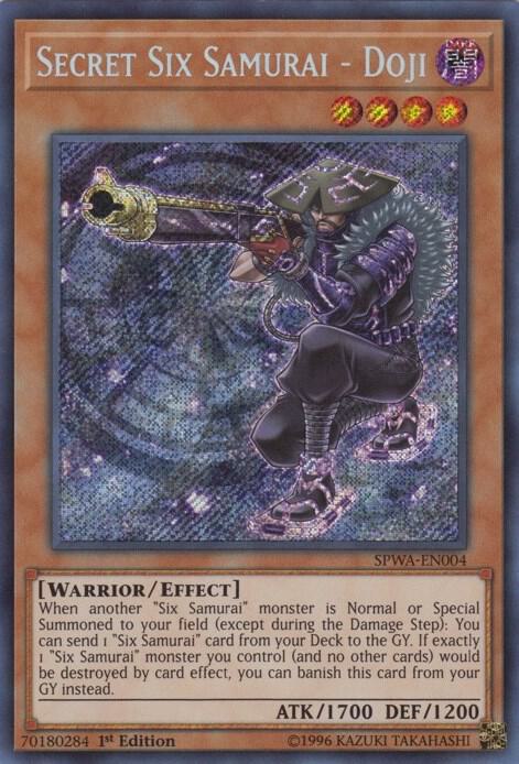 Secret Six Samurai - Doji SPWA-EN004 card from Spirit Warriors