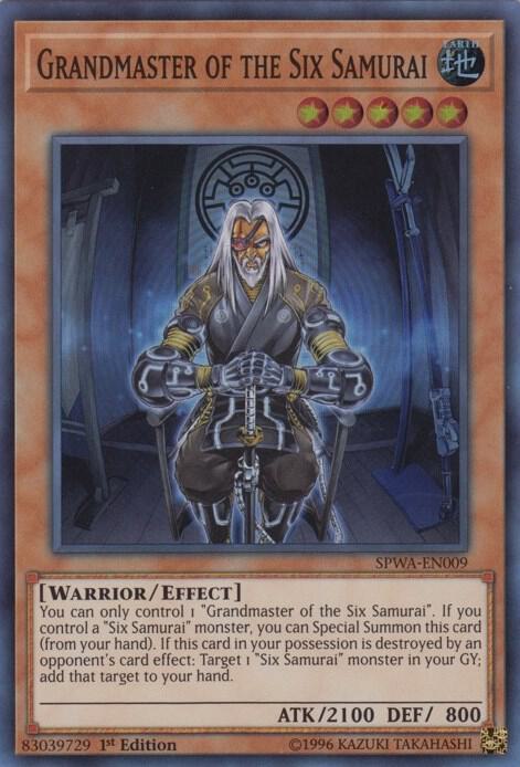 Grandmaster of the Six Samurai SPWA-EN009 card from Spirit Warriors