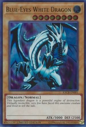 Blue-Eyes White Dragon KACB-EN001 card from Collector's Boxes