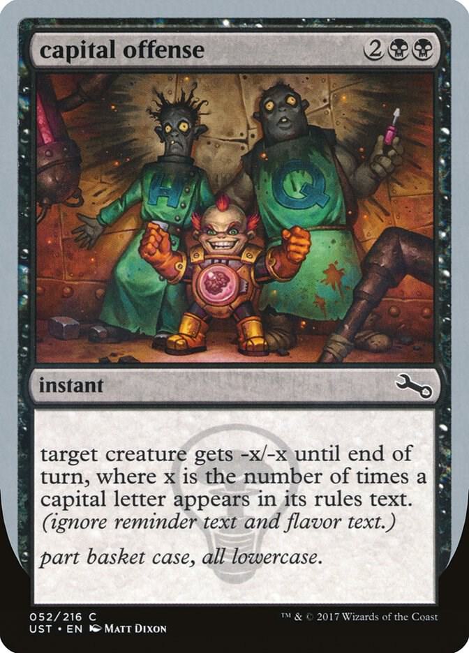 capital offense 52 card from Unstable