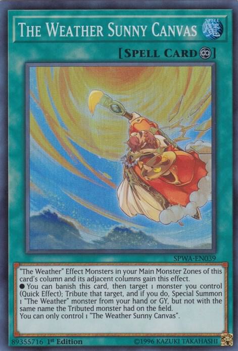 The Weather Sunny Canvas SPWA-EN039 card from Spirit Warriors