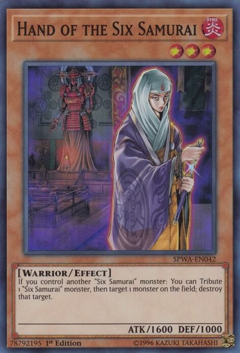 Hand of the Six Samurai SPWA-EN042 card from Spirit Warriors