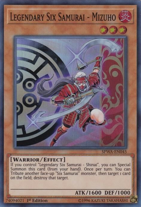 Legendary Six Samurai - Mizuho SPWA-EN045 card from Spirit Warriors
