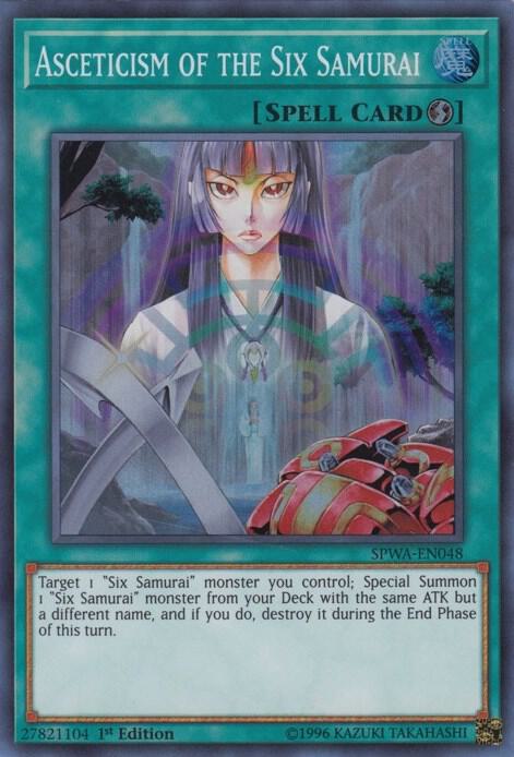 Asceticism of the Six Samurai SPWA-EN048 card from Spirit Warriors