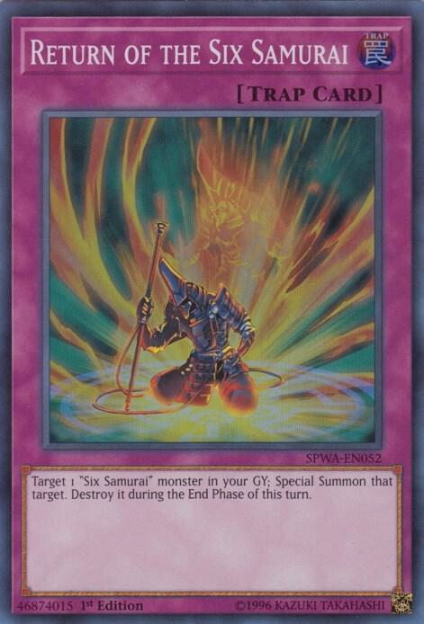 Return of the Six Samurai SPWA-EN052 card from Spirit Warriors