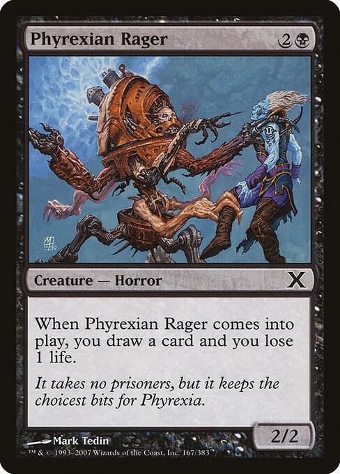 Phyrexian Rager 167 card from 10th Edition