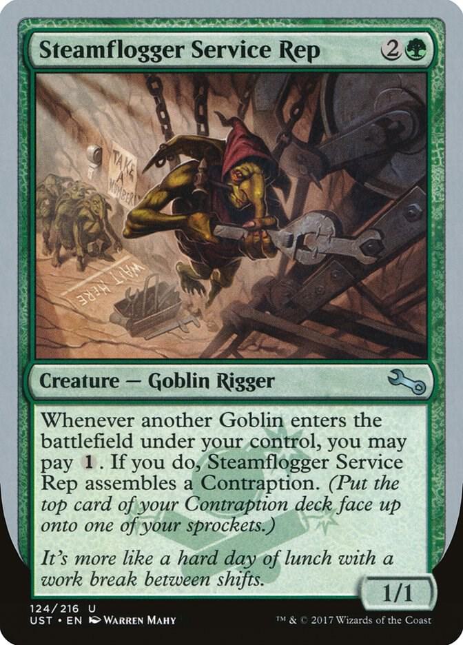 Steamflogger Service Rep 124 card from Unstable