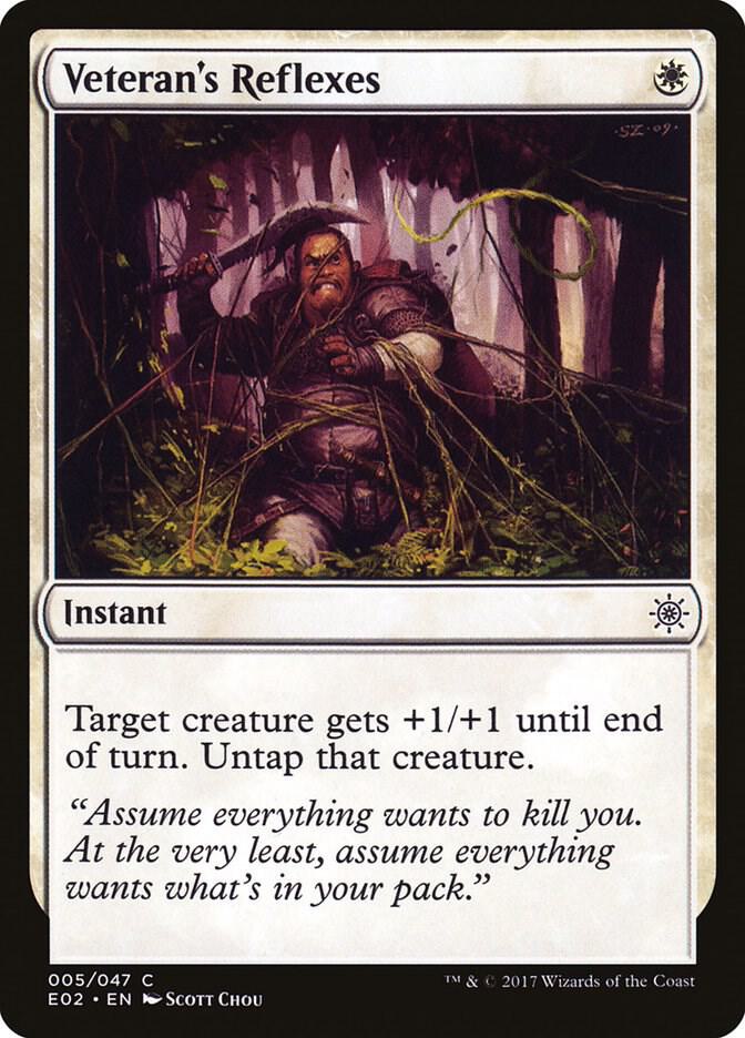 Veteran's Reflexes 5 card from Explorers of Ixalan