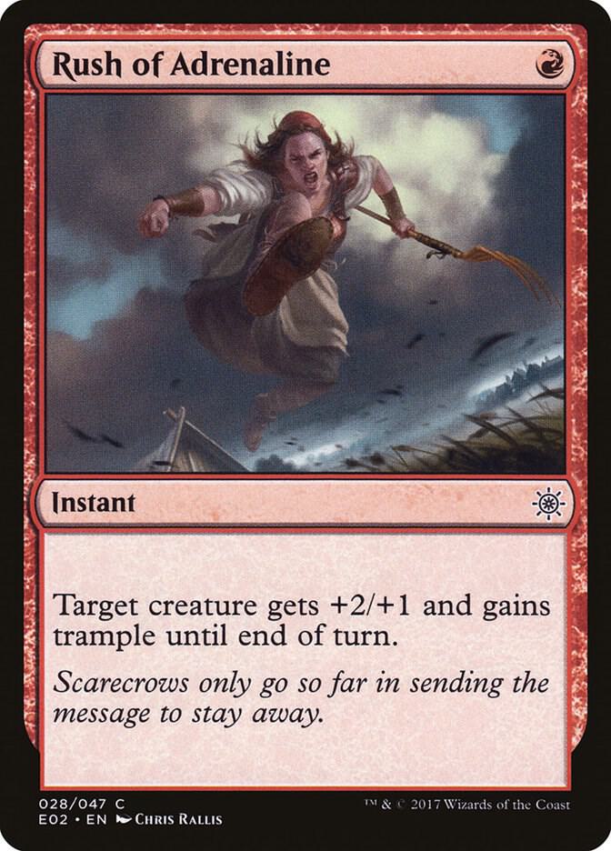 Rush of Adrenaline 28 card from Explorers of Ixalan