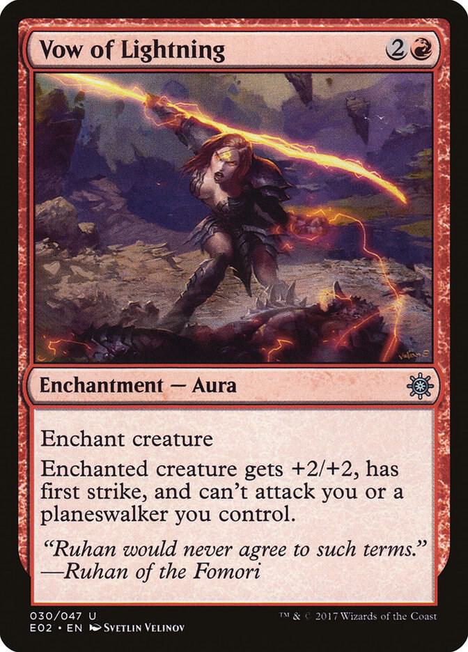 Vow of Lightning 30 card from Explorers of Ixalan