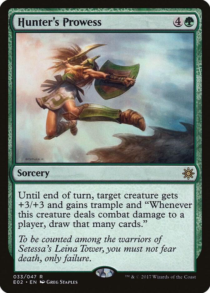 Hunter's Prowess 33 card from Explorers of Ixalan