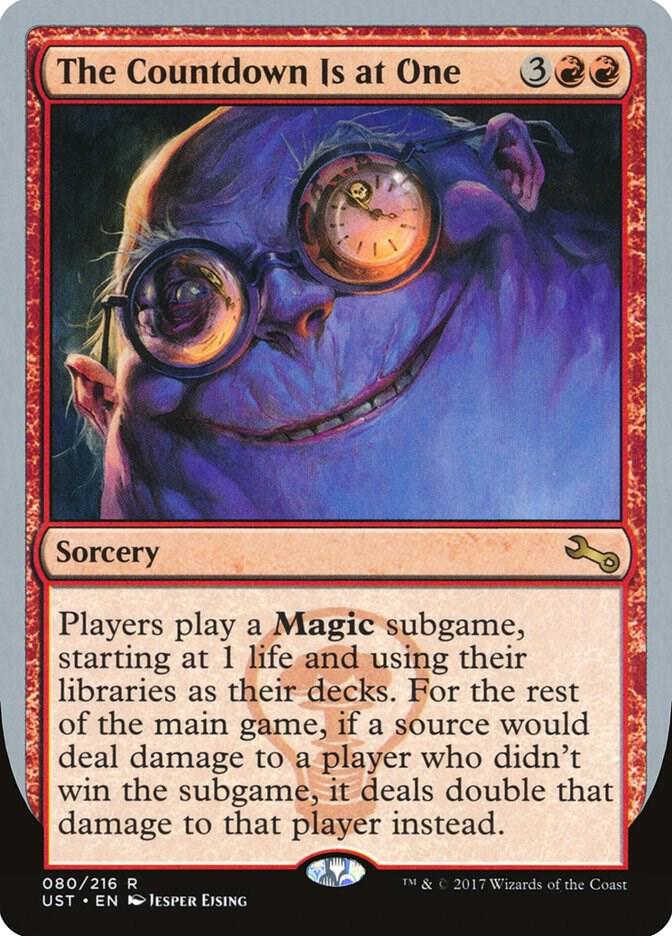 The Countdown Is at One 80 card from Unstable