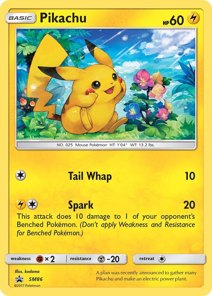 Pikachu SM86 card from SM Promos