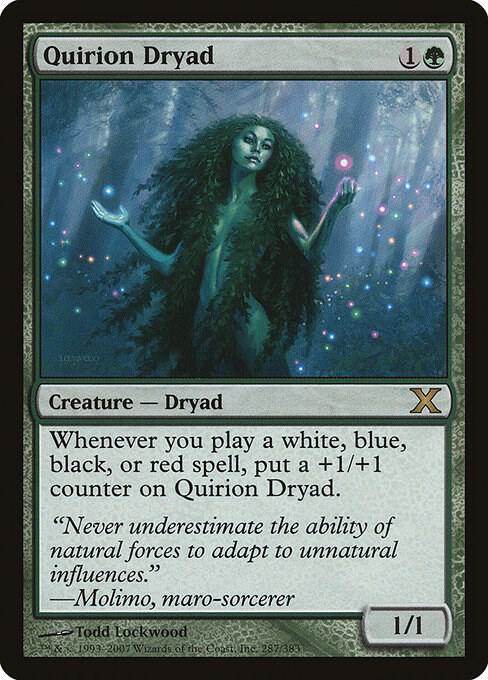 Quirion Dryad 287 card from 10th Edition