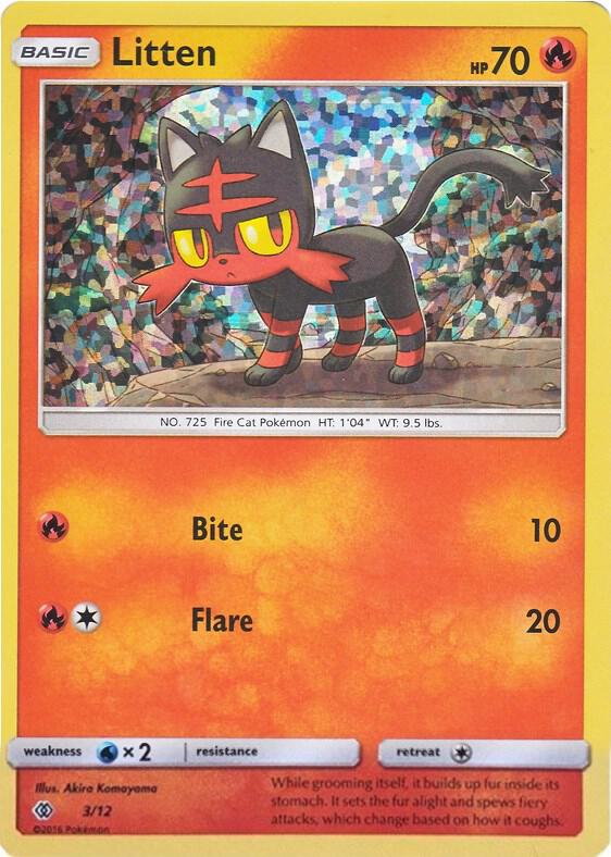 Litten - 3/12 003/012 card from McDonald's Promos 2017