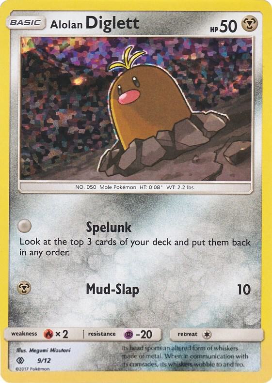Alolan Diglett - 9/12 009/012 card from McDonald's Promos 2017