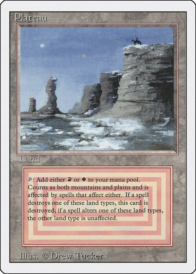Plateau card from Revised Edition