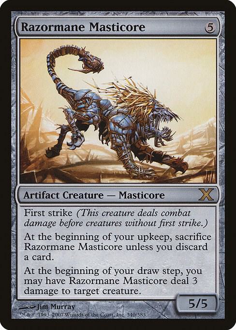 Razormane Masticore 340 card from 10th Edition