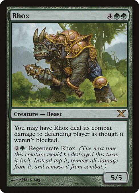 Rhox 291 card from 10th Edition