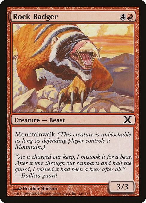 Rock Badger 226 card from 10th Edition