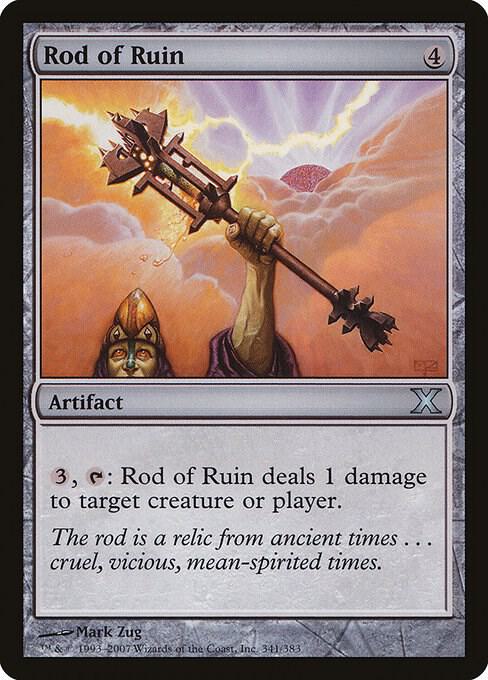 Rod of Ruin 341 card from 10th Edition
