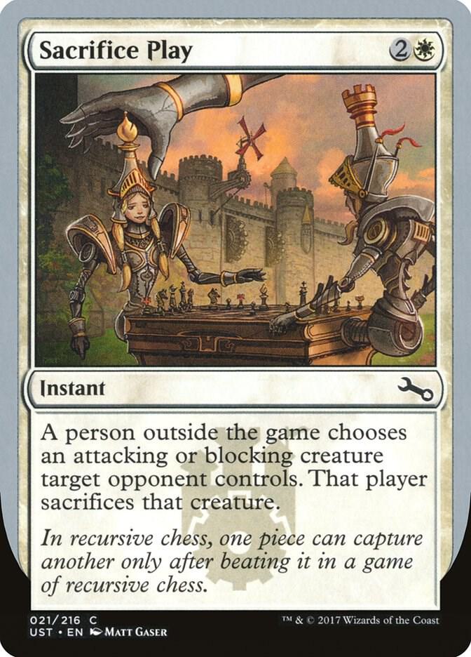Sacrifice Play 21 card from Unstable
