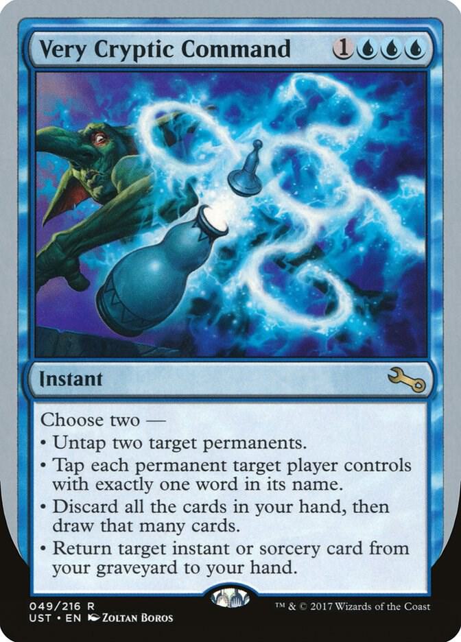 Very Cryptic Command (B) 49 card from Unstable