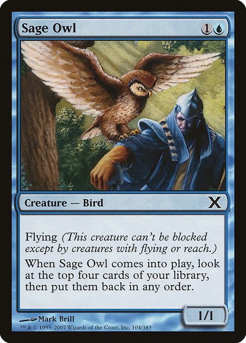 Sage Owl 104 card from 10th Edition
