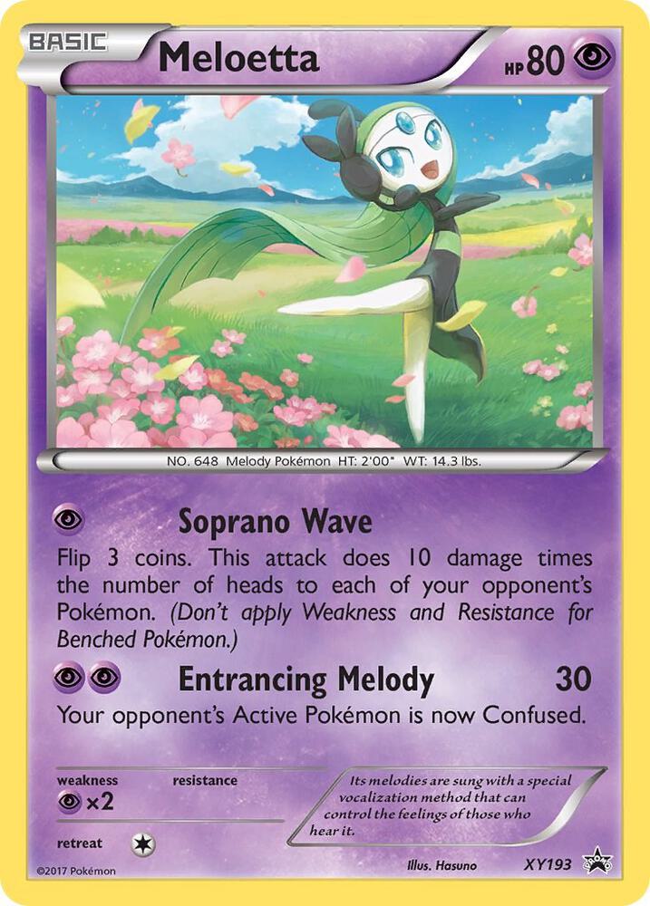 Meloetta XY193 card from XY Promos