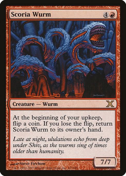 Scoria Wurm 227 card from 10th Edition