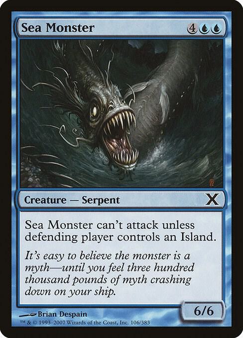 Sea Monster 106 card from 10th Edition