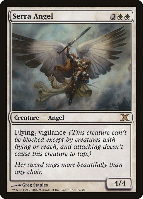 Serra Angel 39 card from 10th Edition